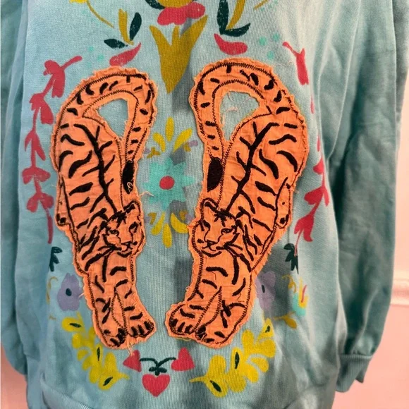 Anthropologie Pilcro Tiger Appliqued Sweatshirt - Picture 3 of 6